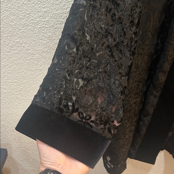 Vintage 90s Victoria's Secret Gold Label Velvet Sleep Dress and Robe Set - Picture 11 of 16